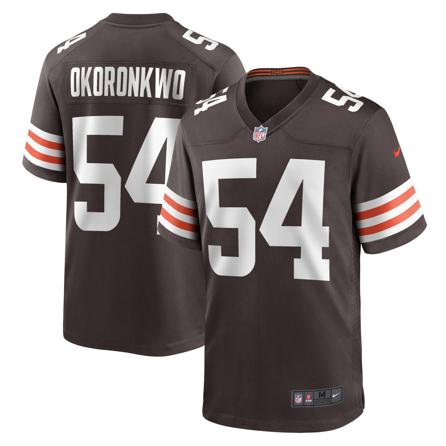 Ogbonnia Okoronkwo Cleveland Browns Nike Game Player Jersey - Brown