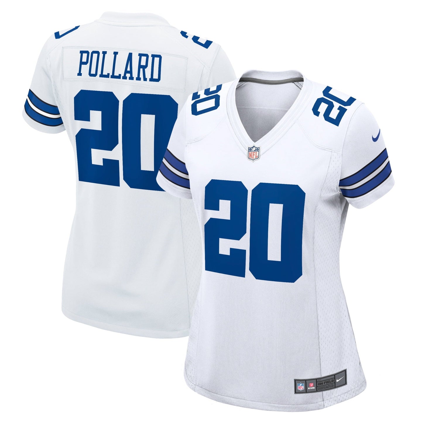 Women's Nike Tony Pollard White Dallas Cowboys Game Player Jersey