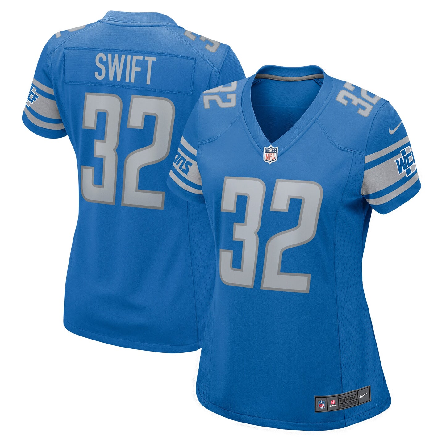 D'Andre Swift Detroit Lions Nike Women's Team Game Jersey - Blue