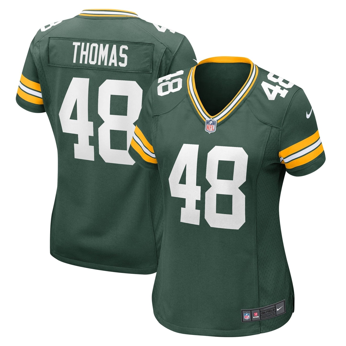 Women's Nike DQ Thomas Green Green Bay Packers Home Game Player Jersey