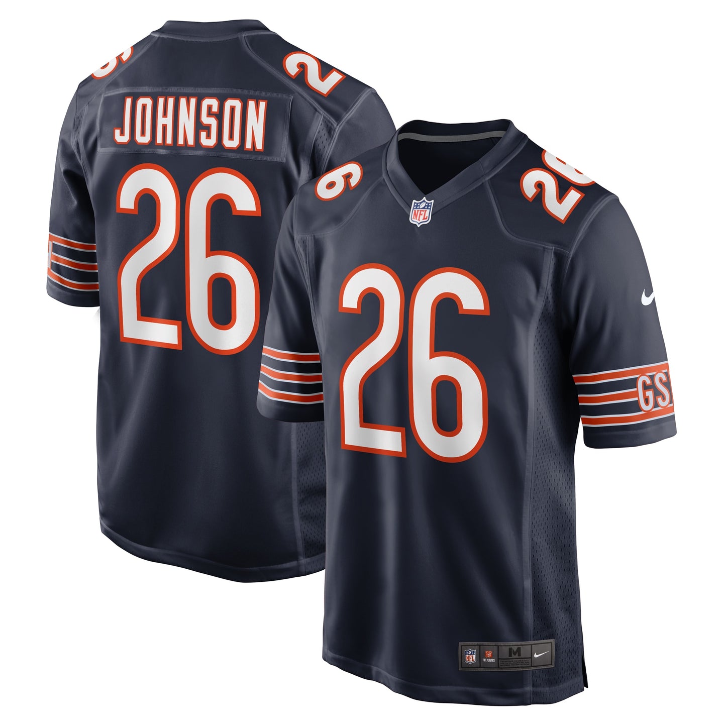 Quindell Johnson Chicago Bears Nike Team Game Jersey -  Navy