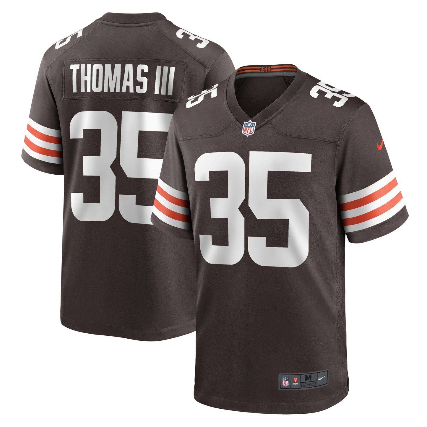 Charlie Thomas Cleveland Browns Nike Team Game Jersey -  Brown