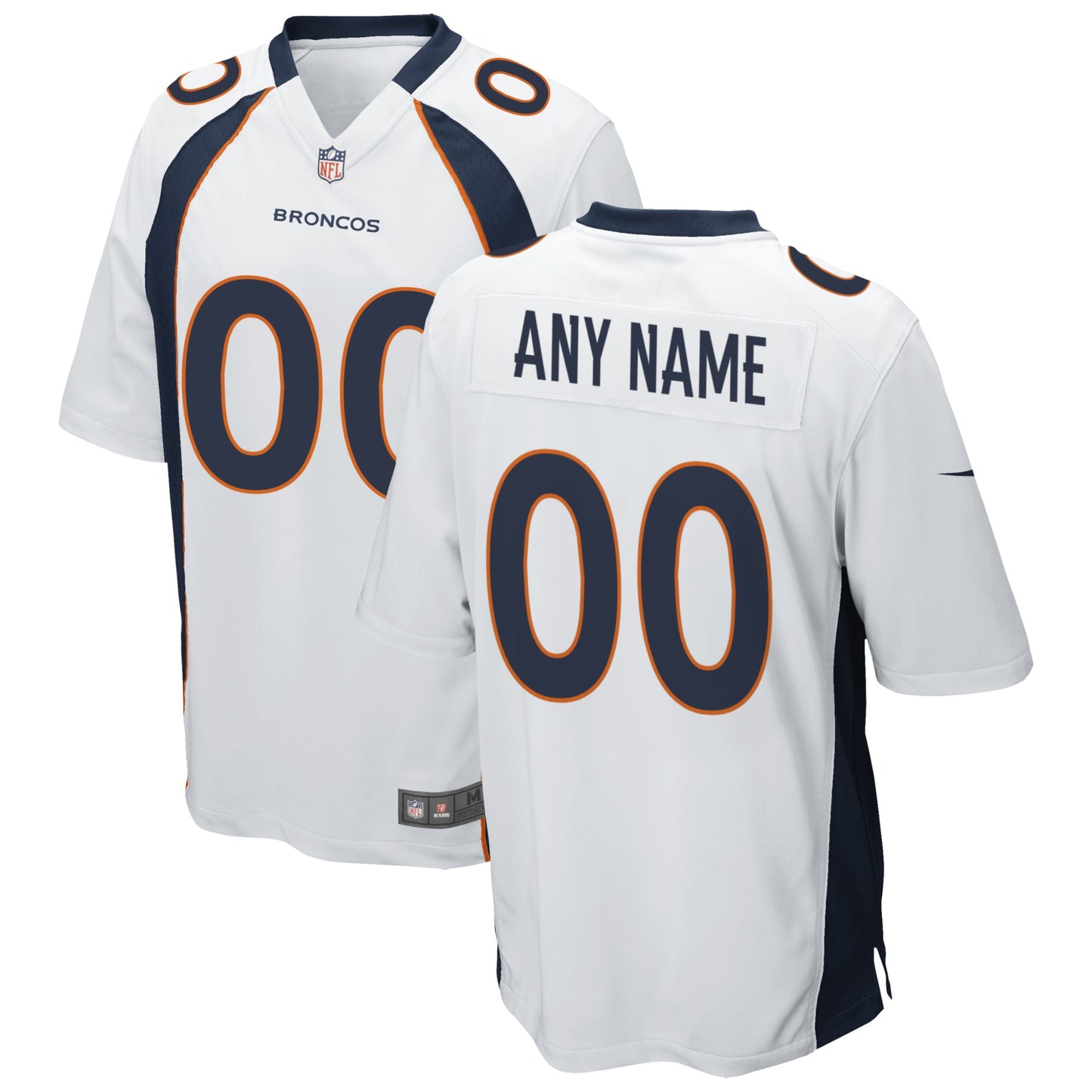 Denver Broncos Nike Custom Game Jersey - White