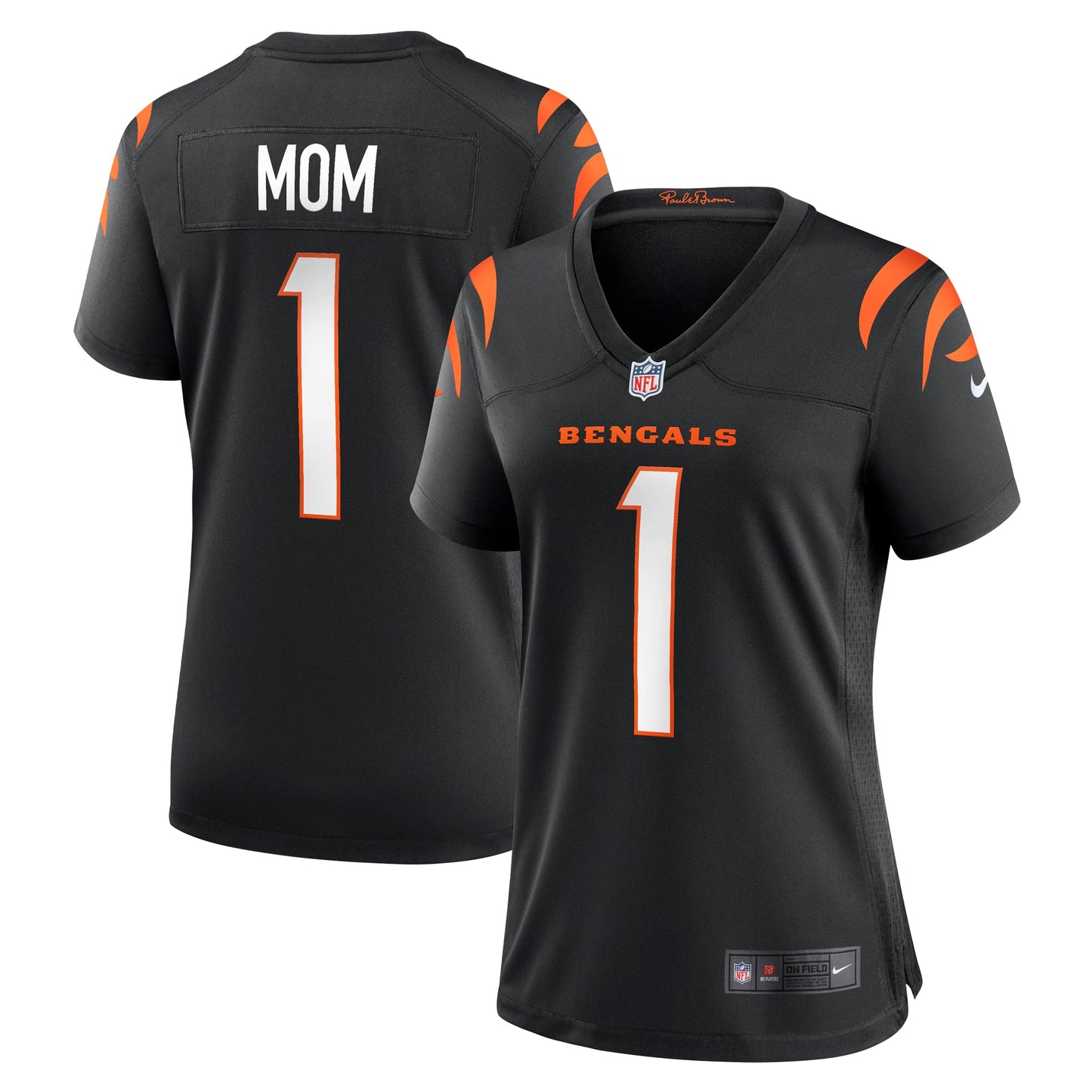 Number 1 Mom Cincinnati Bengals Nike Women's Game Jersey - Black