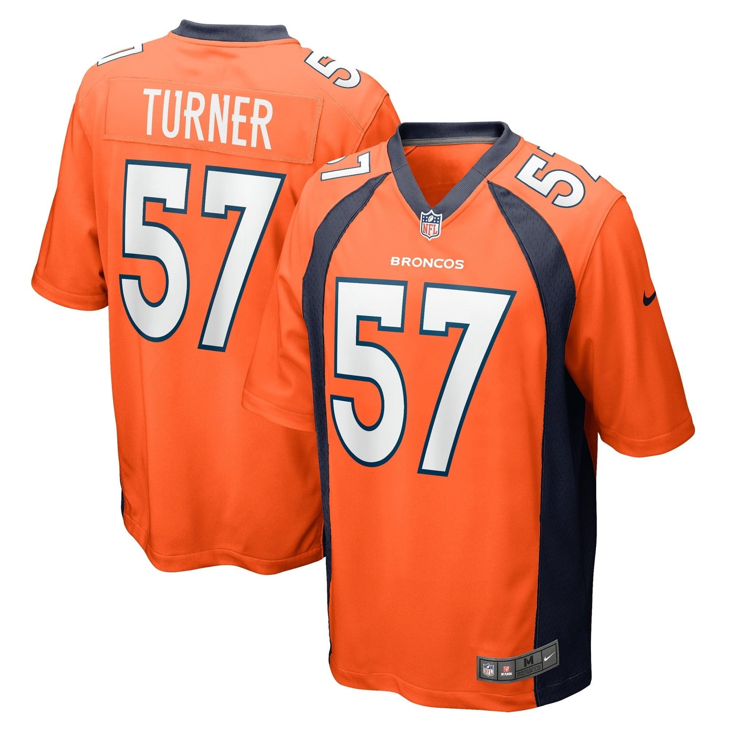 Men's Nike Billy Turner Orange Denver Broncos Game Player Jersey