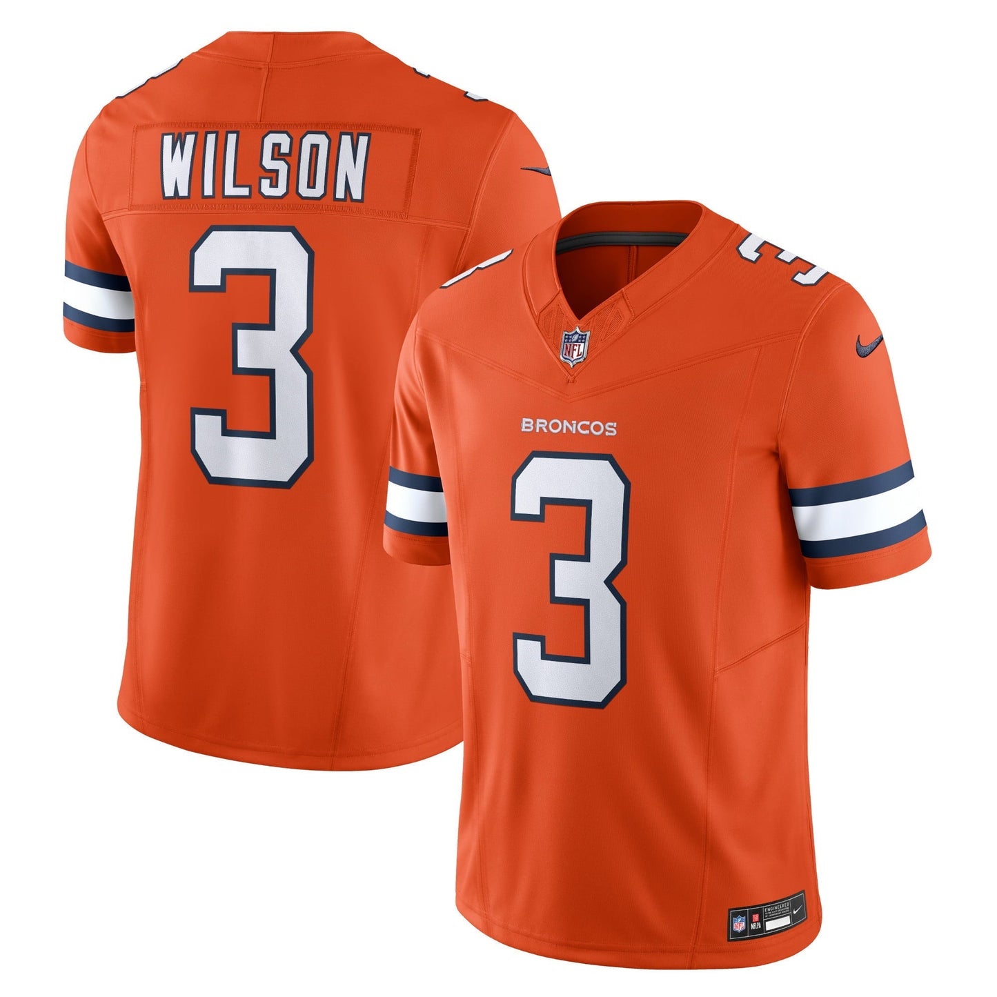 Men's Nike  Russell Wilson  Orange Denver Broncos Vapor F.U.S.E. Limited Jersey