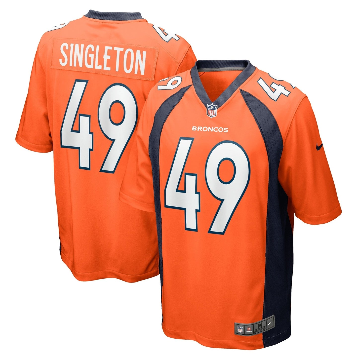 Men's Nike Alex Singleton Orange Denver Broncos Game Player Jersey