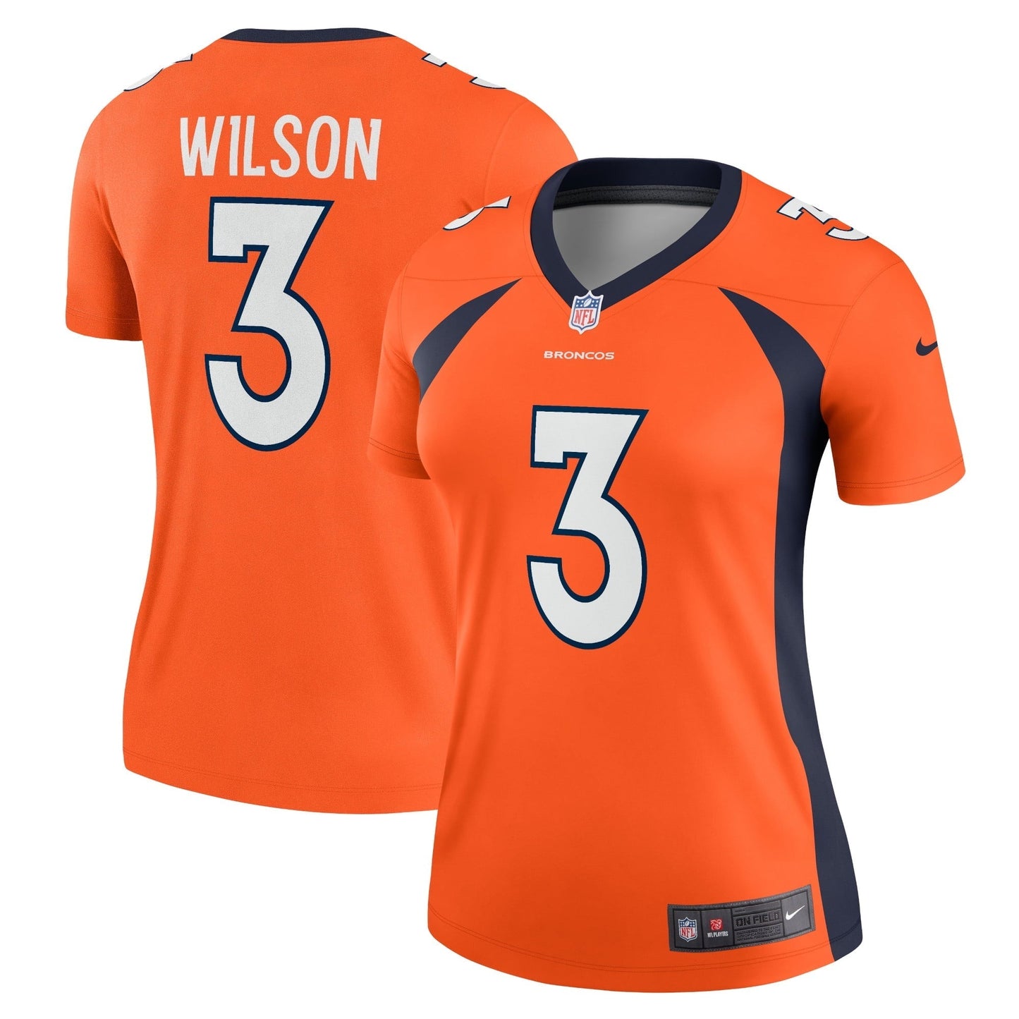 Women's Nike  Russell Wilson  Orange Denver Broncos Alternate Legend Jersey