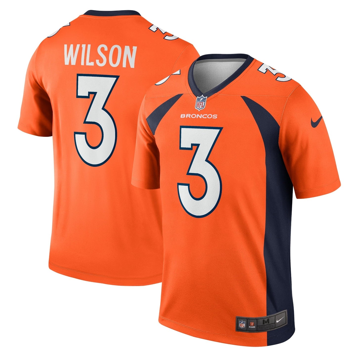 Men's Nike  Russell Wilson  Orange Denver Broncos Legend Jersey