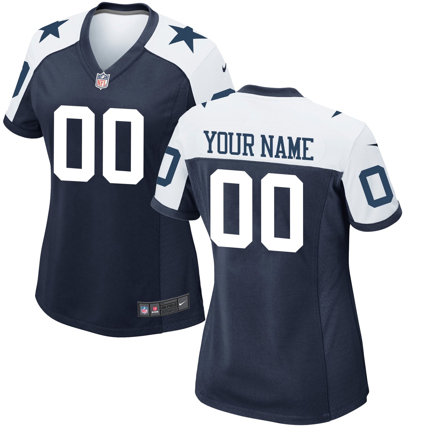 Dallas Cowboys Nike Women's Alternate Custom Game Jersey - Navy