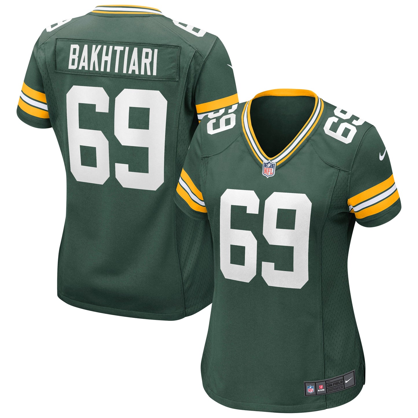 David Bakhtiari Green Bay Packers Nike Women's Game Jersey - Green