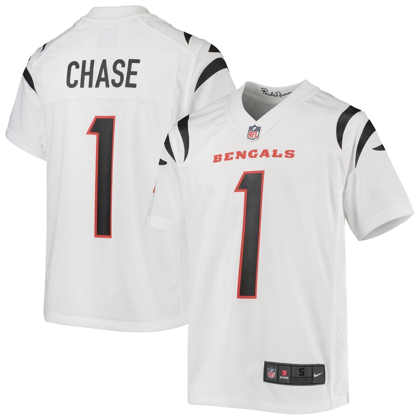 Youth Nike Ja'Marr Chase White Cincinnati Bengals Game Jersey